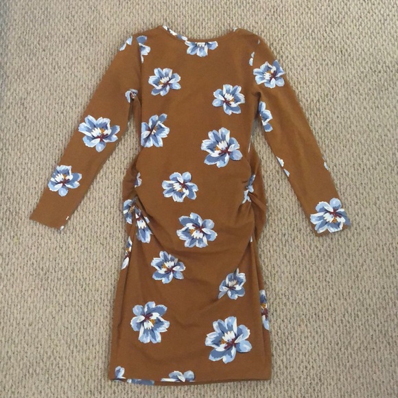 MATERNITY brownish-tan long sleeve dress - Picture 2 of 2